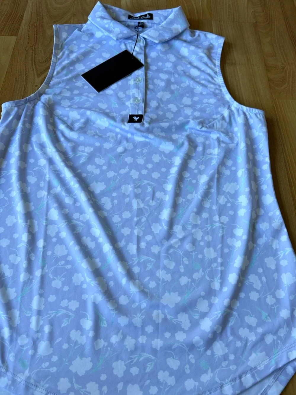 Bad Birdie NWT “Baby Lush” women’s sleeveless golf polo light purple medium - Picture 3 of 8